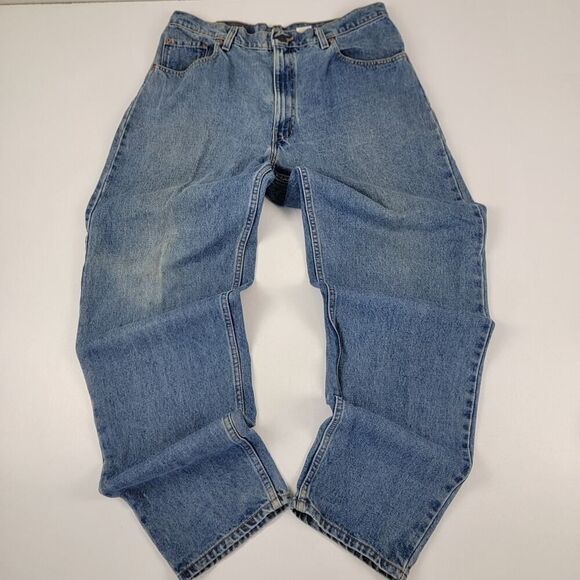 Vintage 90's Levis 560 Jeans Mens sz 36x34 Loose Fit Tapered Leg Blue Denim USA - Picture 1 of 16